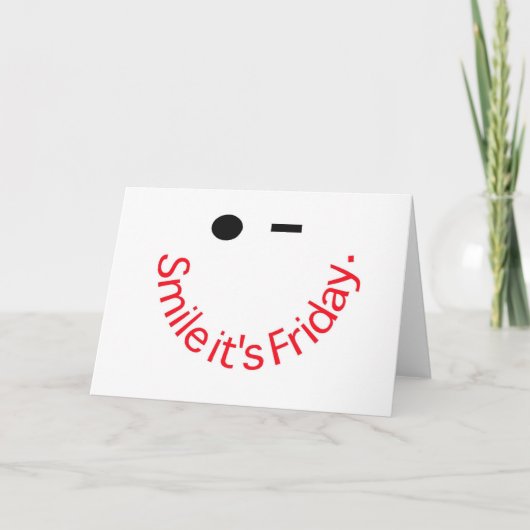 De glimlach het is Vrijdag Bedankkaart (Voorkant)