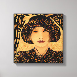 De glimlach in mij van Lin Masters Canvas Afdruk