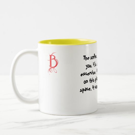 De glimlach-Mok Tweekleurige Koffiemok (Links)