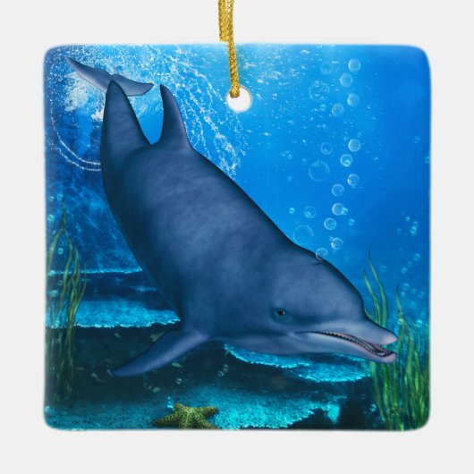 De glimlach van de oceaan keramisch ornament (Voorkant)