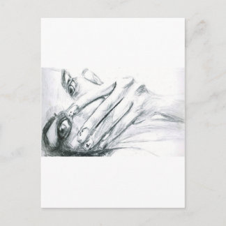 De glimlach verbergen briefkaart