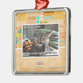 de glimlachen van de vampierkat metalen ornament (Links)