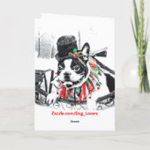 De glimlachende hond van Shiba Inu Feestdagen Kaart (Achterkant)