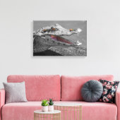 De glimlachende krokodil en de vliegen canvas afdruk (Insitu (Woonkamer))