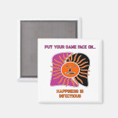 De glimlachende zonnetwerper magneet (Voorkant / Achterkant)