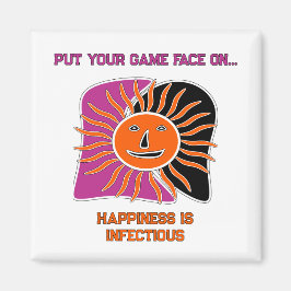 De glimlachende zonnetwerper magneet