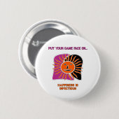 De glimlachende zonnetwerper ronde button 5,7 cm (Voorkant /achterkant)