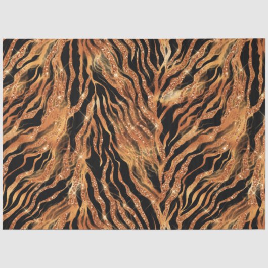 De Glitter Tijger Serie Design #11 Tissuepapier (Voorkant)