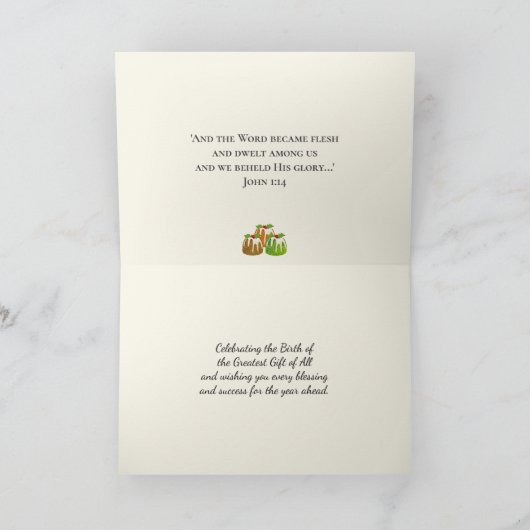 DE GLITZ AANGEVEN | Kerstmis Feestdagen Kaart (Binnen)