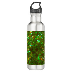 De Glitz glamour glitter groen Staal waterfles! Waterfles