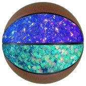 De Glitz Glitter Aqua Paarse Basketbal van volledi (Voorkant)