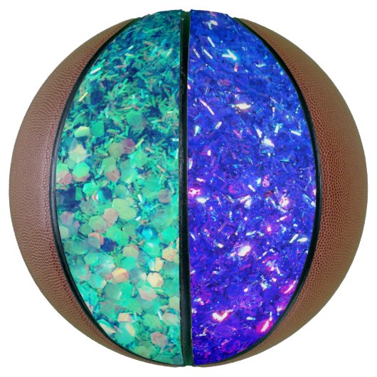 De Glitz Glitter Aqua Paarse Basketbal van volledi (Verticaal)