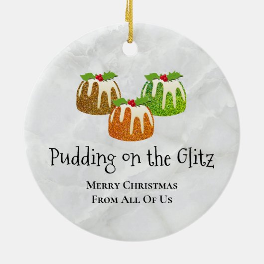 DE GLITZ-ONTWIKKELING | Kerstmis Keramisch Ornament (Achterkant)