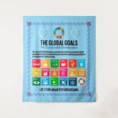 De Global Goals Mega Motivatie inspirerende gesche Wandkleed (Voorkant)