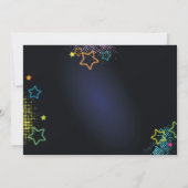 De gloed in de Donkere Birthday Partij nodigt de K Kaart (Achterkant)