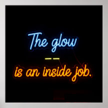 De gloed is een inside job neon