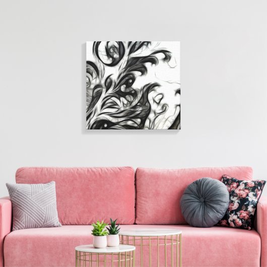 De gloed omkeert canvas afdruk (Insitu (Woonkamer))