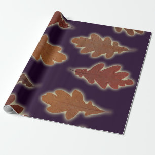 De Gloed van de Bladeren van de herfst op de Kleur Cadeaupapier