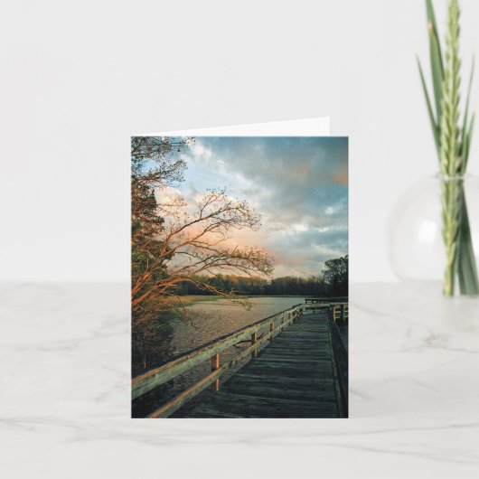 De Gloed van de zonsondergang op notecards van de Kaart (Voorkant)