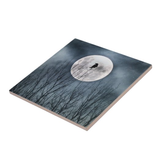 De gloed van een volle maan tegeltje (Zijkant)