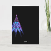 De Gloed van het Geluk van mei bij Kerstmis, Boom Feestdagen Kaart (Achterkant)