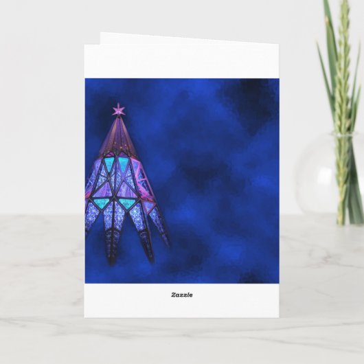 De Gloed van het Geluk van mei bij Kerstmis Feestdagen Kaart (Achterkant)