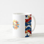 De gloed van het leven met vreugde koffiemok (Voorkant rechts)