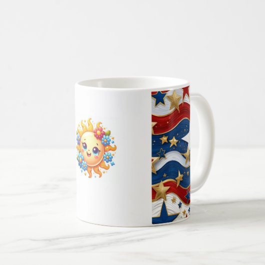 De gloed van het leven met vreugde koffiemok (Voorkant rechts)