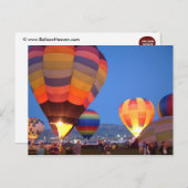 De gloedbriefkaart van de ballon briefkaart (Voorkant / Achterkant)