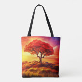 De gloeiende boom van de levenskunst tote bag (Achterkant)