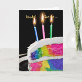 De gloeiende Cake van de Verjaardag van de Kaart (Voorkant)