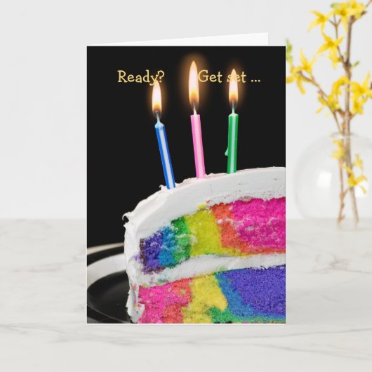 De gloeiende Cake van de Verjaardag van de Kaart (Gele Bloem)