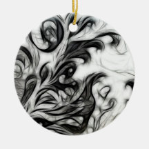 De gloeiende Floral keert Ornament om