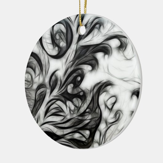 De gloeiende Floral keert Ornament om (Links)