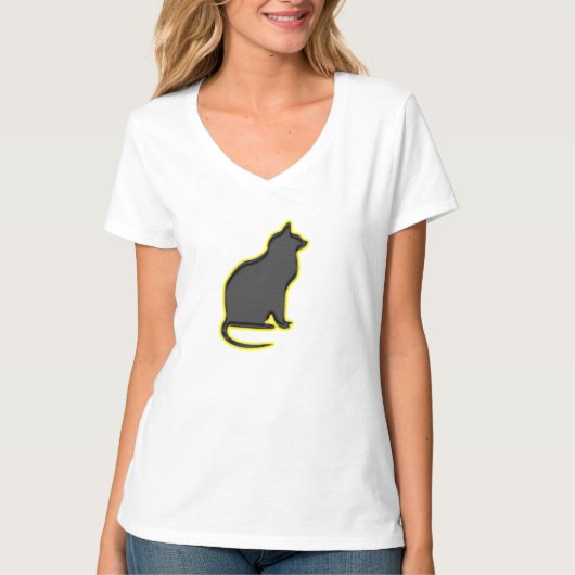 De gloeiende kat - t-shirt (Voorkant)