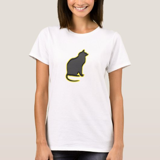 De gloeiende kat - t-shirt (Voorkant)