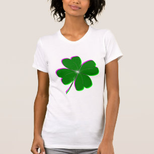 De gloeiende Klaver van Vier Blad T-shirt