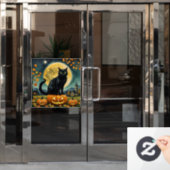 De gloeiende ogen van Halloween Raamsticker (Kantoordeur)