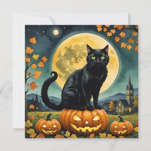 De gloeiende ogen van Halloween uitnodiging (Voorkant)