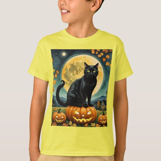 De gloeiende ogen van het T-Shirt van Halloween Ki (Voorkant)