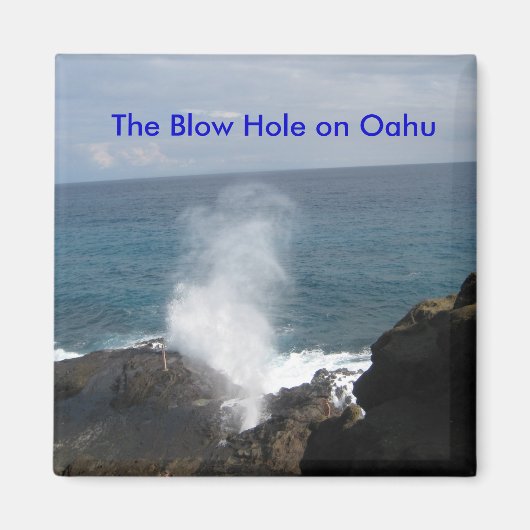 De gloeihol op Oahu magnet (Voorkant)