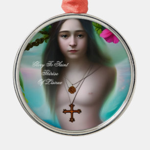 de glorie om de sint - jansbrood uit lisieux te ha metalen ornament