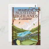 De glorie van de Schotse hooglanden Briefkaart (Voorkant / Achterkant)