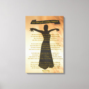 De glorie van een goddelijke vrouw / geschenk voor canvas afdruk