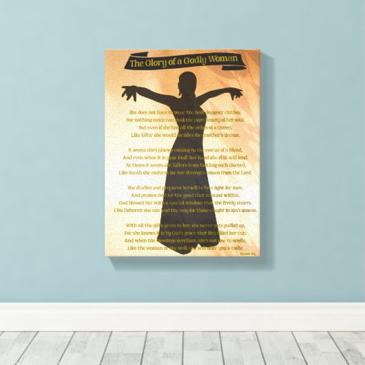 De glorie van een goddelijke vrouw / geschenk voor canvas afdruk (Insitu (Houten vloer))