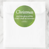 De glorie van God zal Isaiah 40-5 worden onthuld Ronde Sticker (Tas)