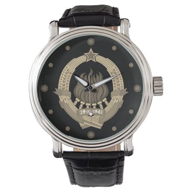 De glorieuze SFR Joegoslavië - Emblem Watch. Horloge (Voorkant)