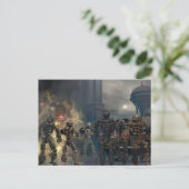 de glorieuze zeven robots b briefkaart (Staand voorkant)