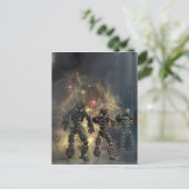 de glorieuze zeven robots b briefkaart (Staand voorkant)