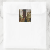 De Glorious Pearl Vierkante Sticker (Tas)